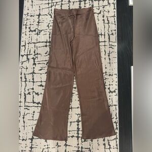 Satin Pants Taupe Size XS by Anthropologie